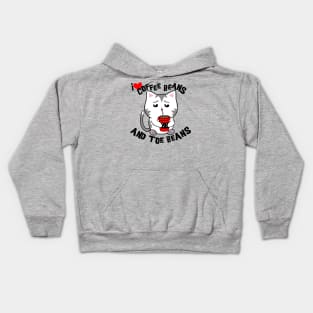 I Love Coffee Beans And Toe Beans Kids Hoodie